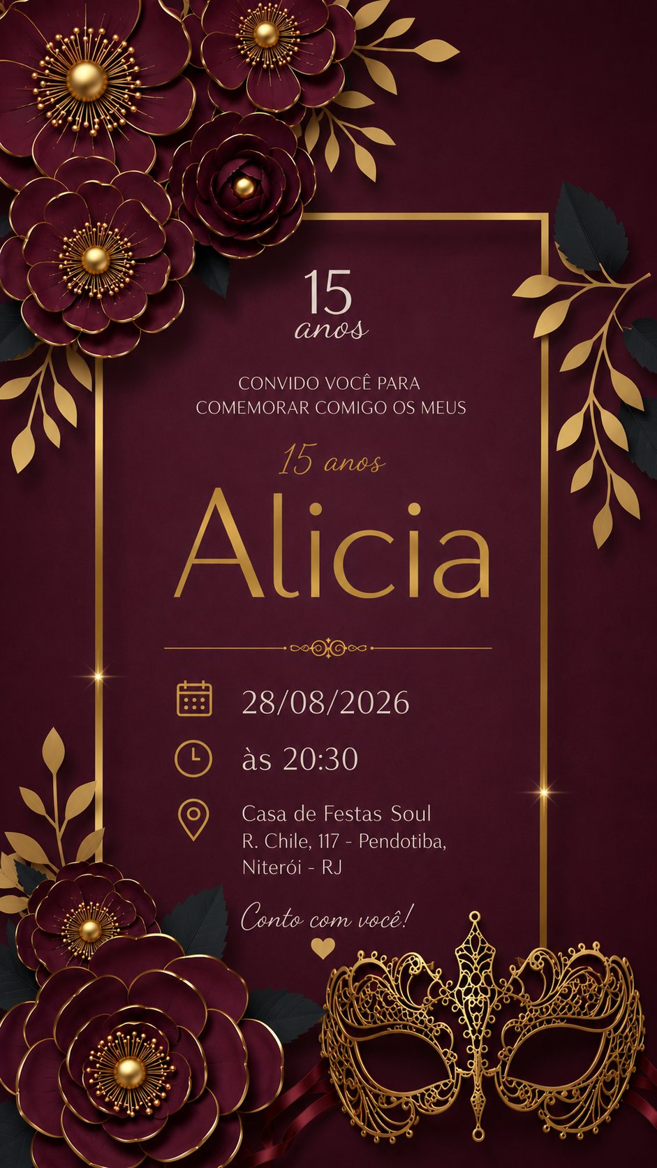 Convite 15 Anos Alicia